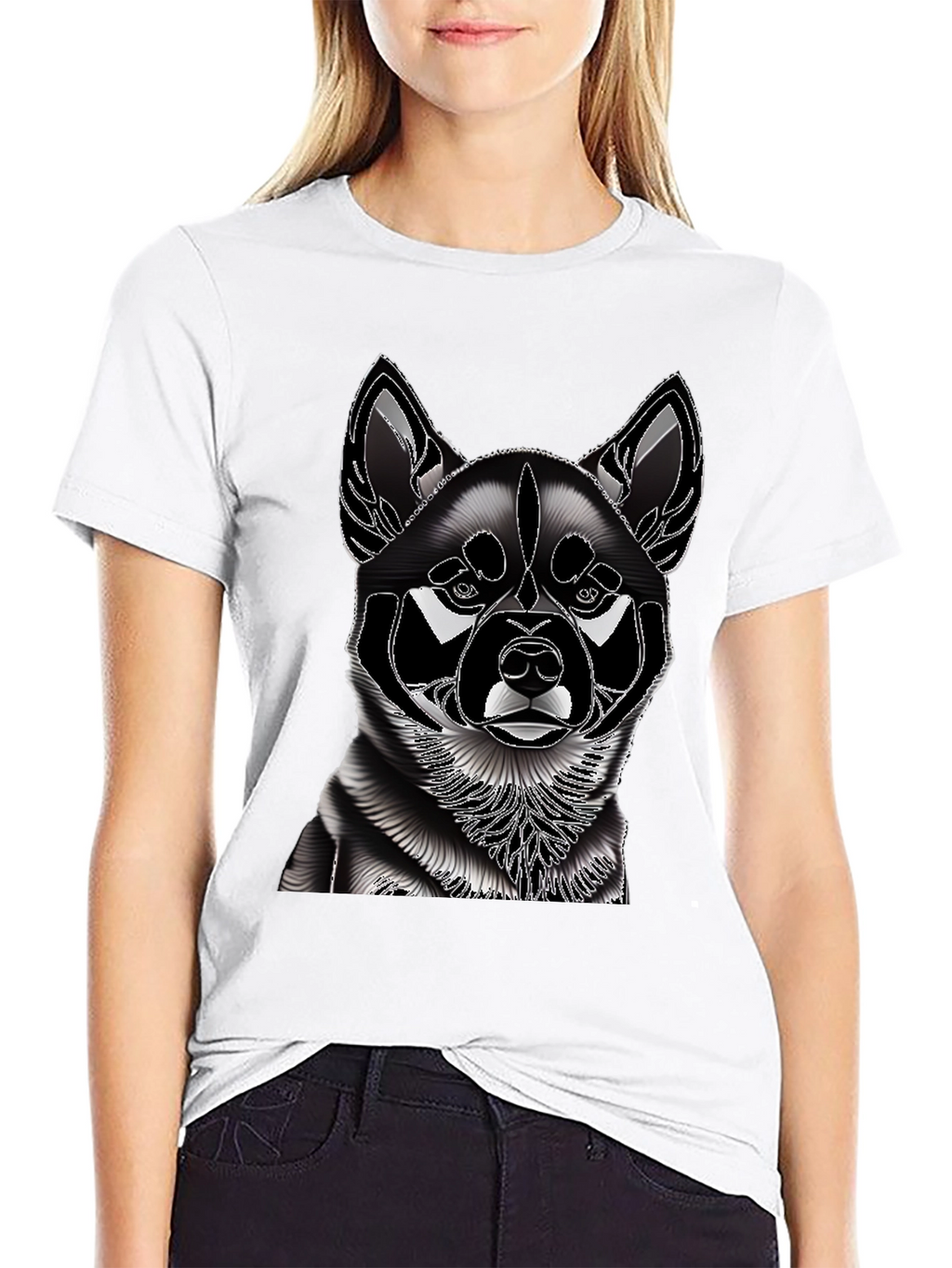 Dog Graphic T-Shirt - Stylish Canine Design