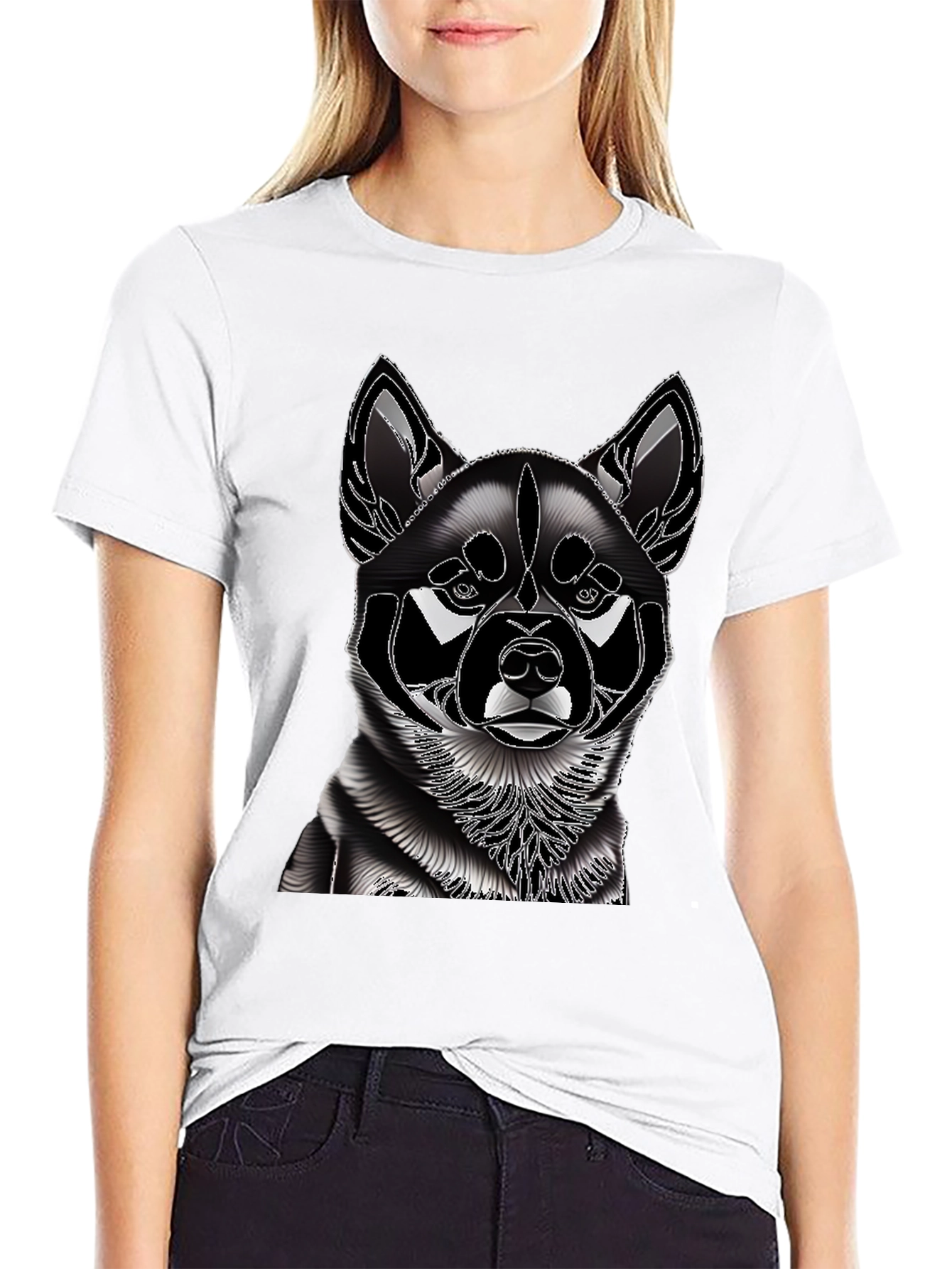 Dog Graphic T-Shirt - Stylish Canine Design