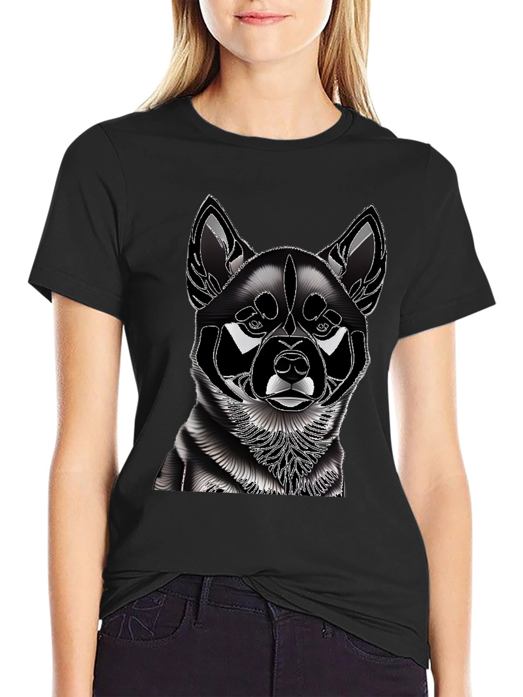 Dog Graphic T-Shirt - Stylish Canine Design