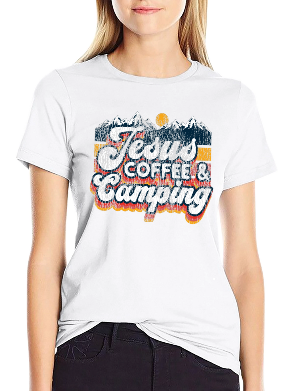 Jesus Coffee Camping T-Shirt | Religious Outdoors