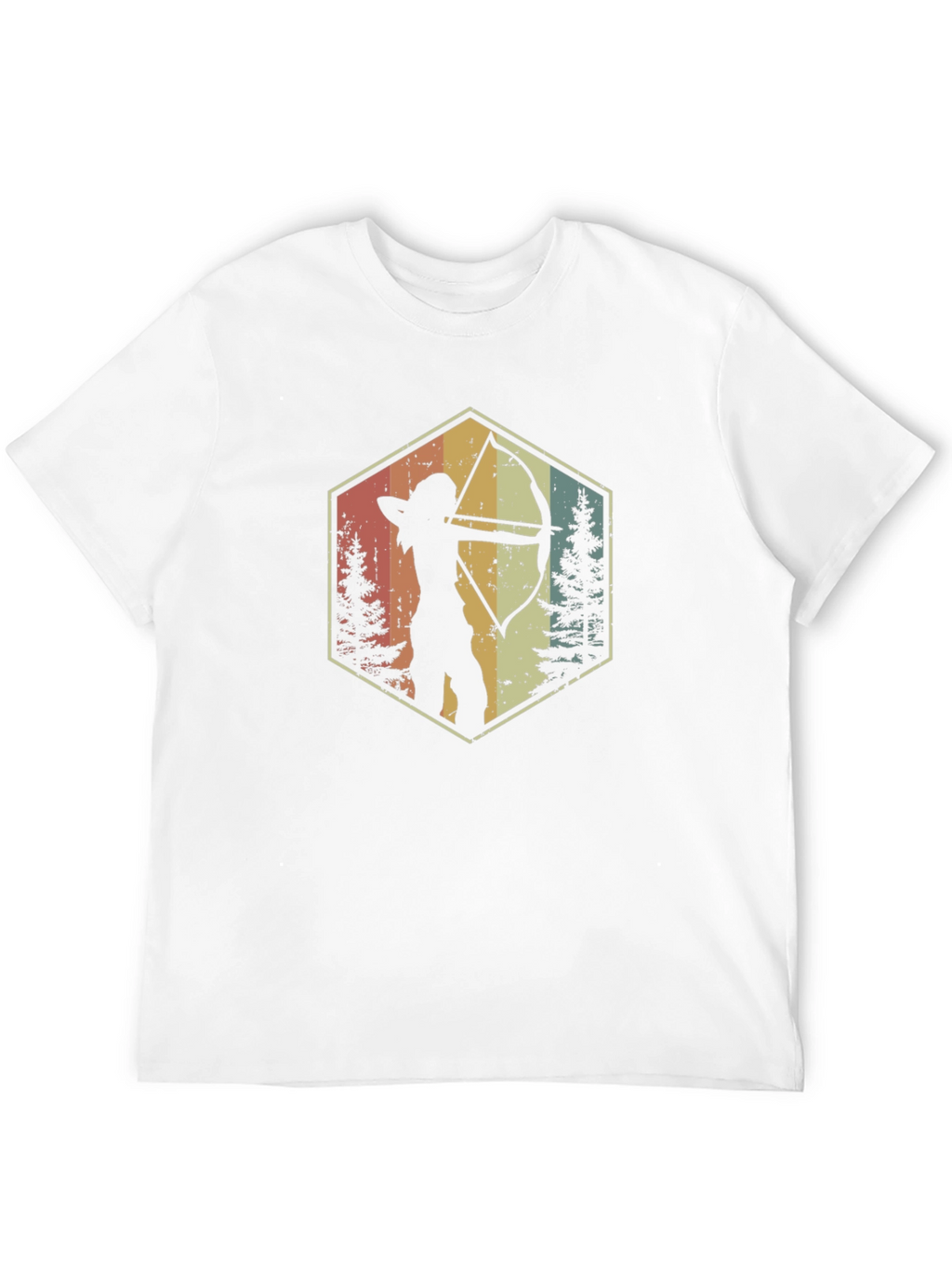 Archery Silhouette Graphic T-Shirt - Retro Style