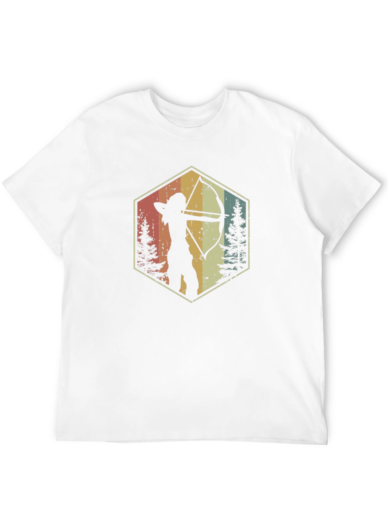 Archery Silhouette Graphic T-Shirt - Retro Style