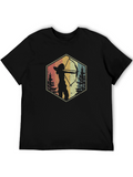 Archery Silhouette Graphic T-Shirt - Retro Style