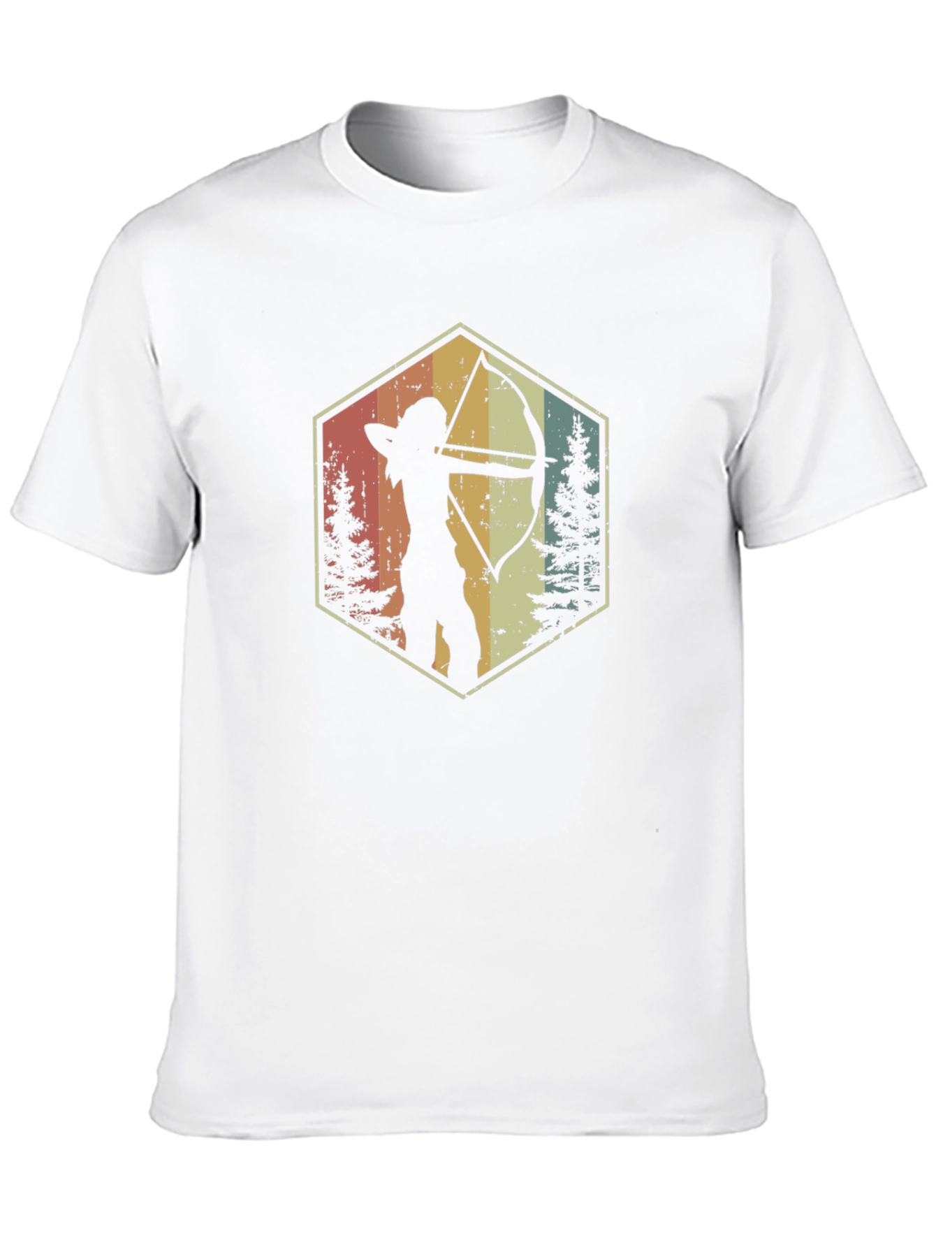 Archery Silhouette Graphic T-Shirt - Retro Style