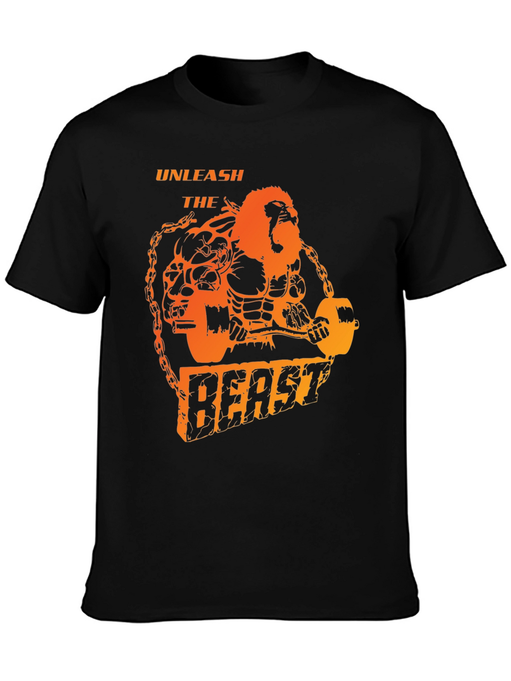 Unleash the Beast T-Shirt - Weightlifting Gorilla Design