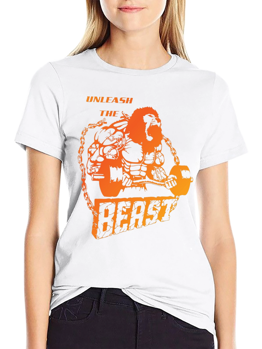 Unleash the Beast T-Shirt - Weightlifting Gorilla Design