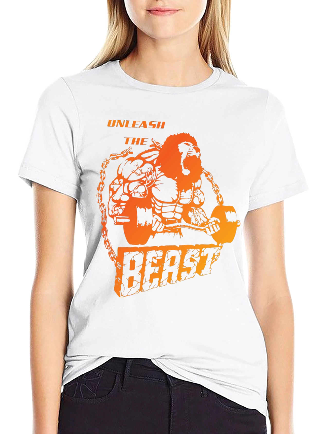 Unleash the Beast T-Shirt - Weightlifting Gorilla Design