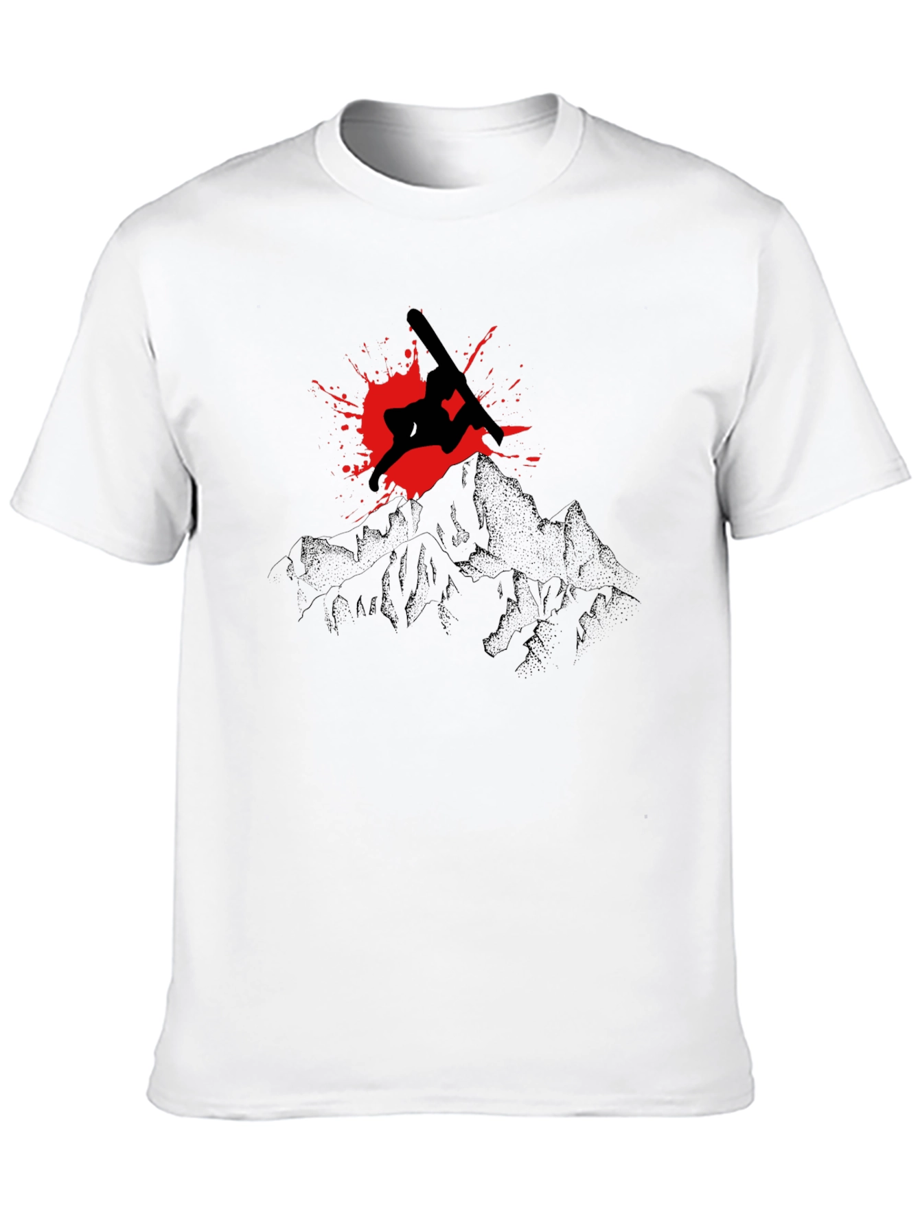 Snowboarder Mountain Graphic T-Shirt