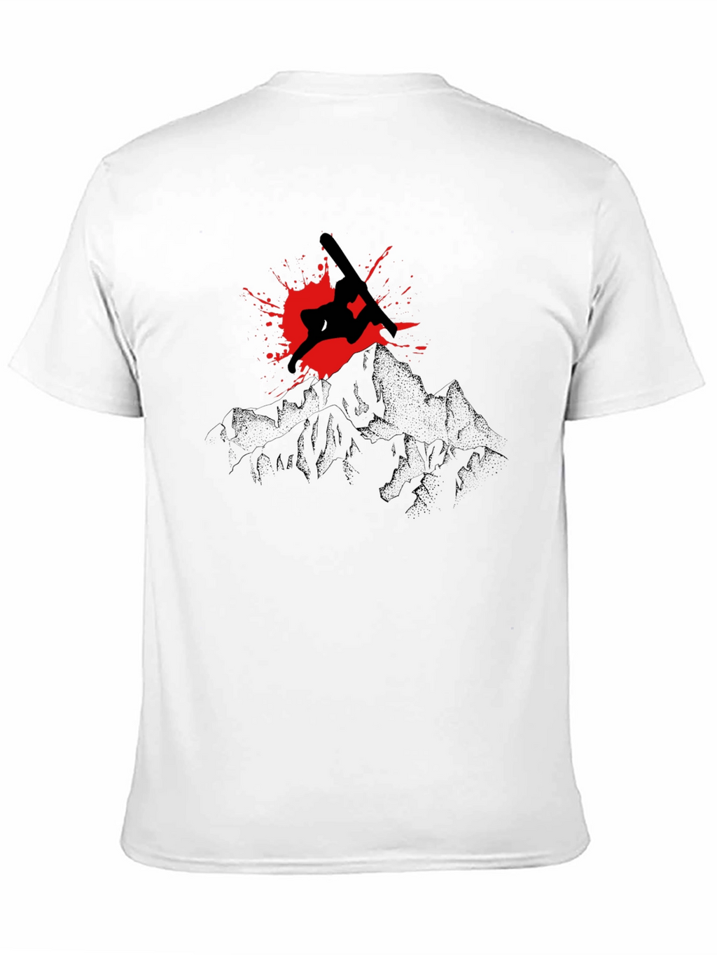 Snowboarder Mountain Graphic T-Shirt