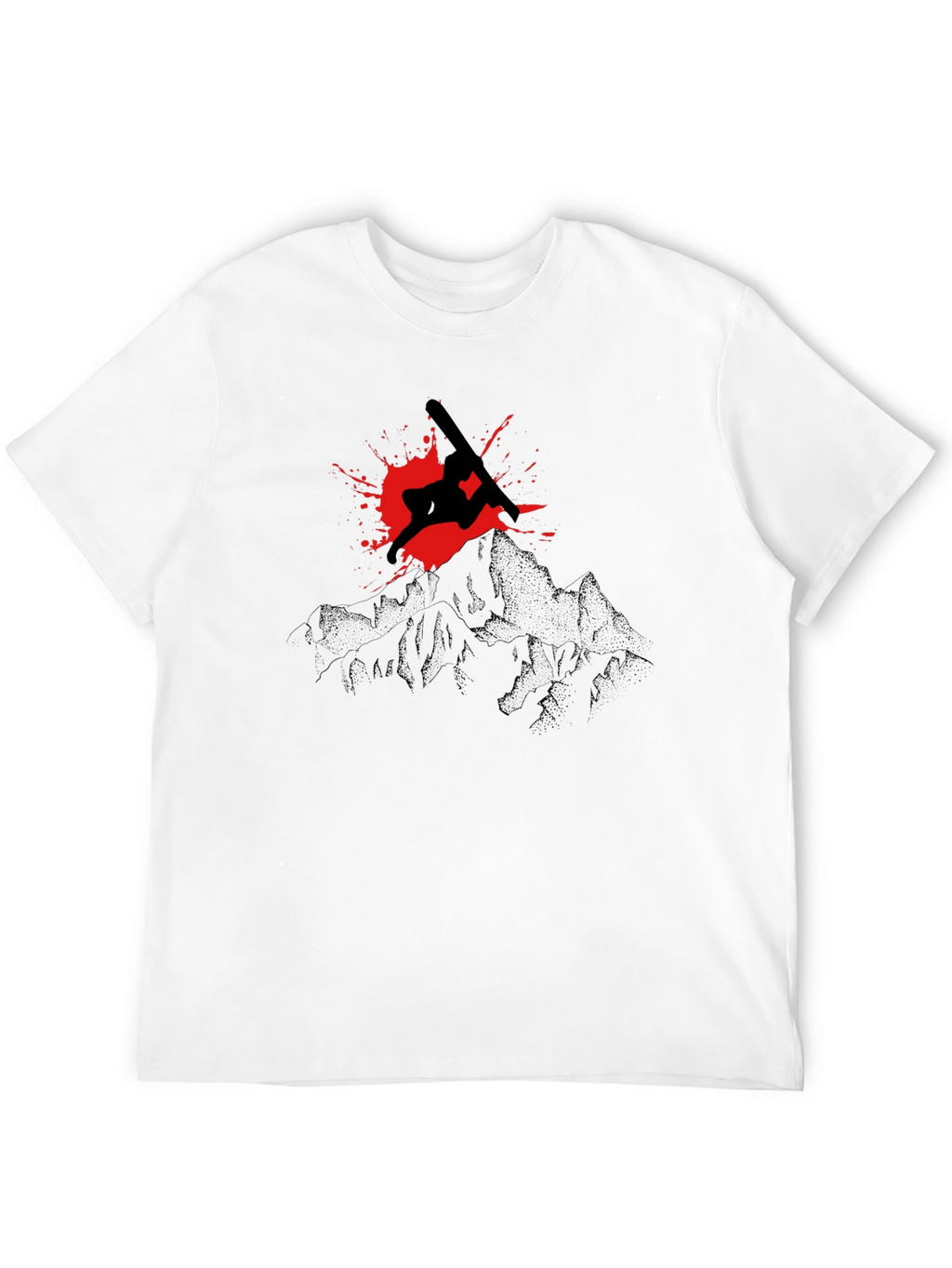 Snowboarder Mountain Graphic T-Shirt