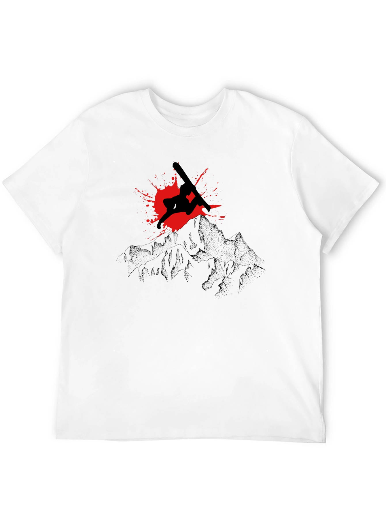 Snowboarder Mountain Graphic T-Shirt