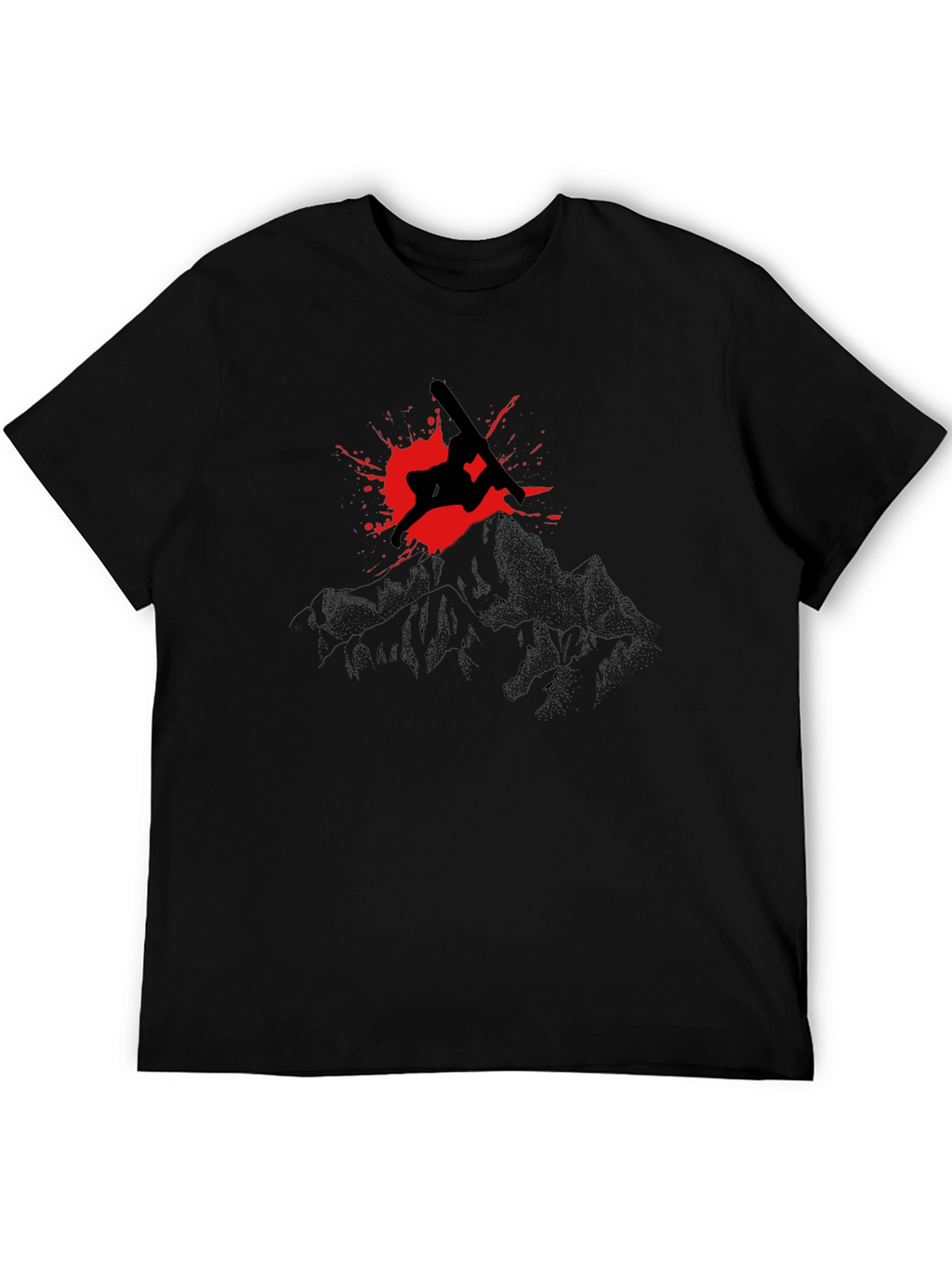 Snowboarder Mountain Graphic T-Shirt