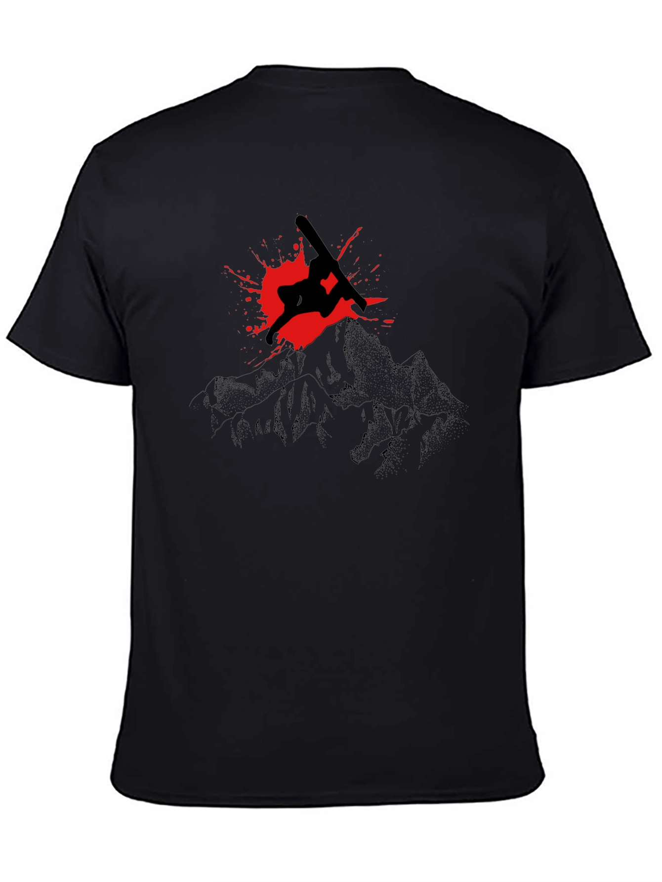 Snowboarder Mountain Graphic T-Shirt