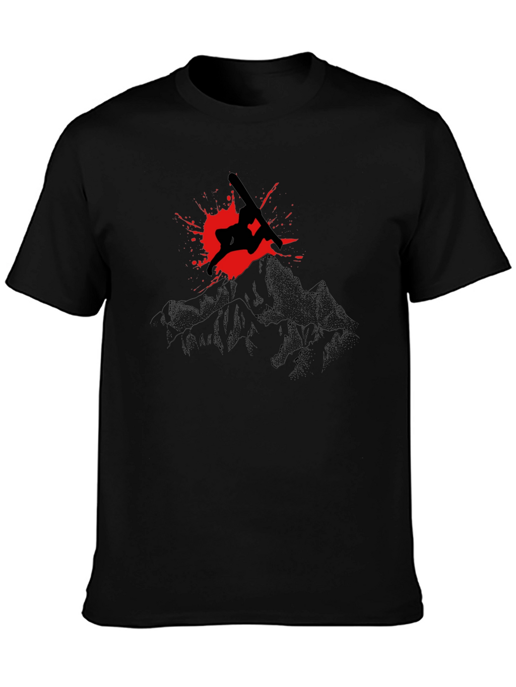 Snowboarder Mountain Graphic T-Shirt