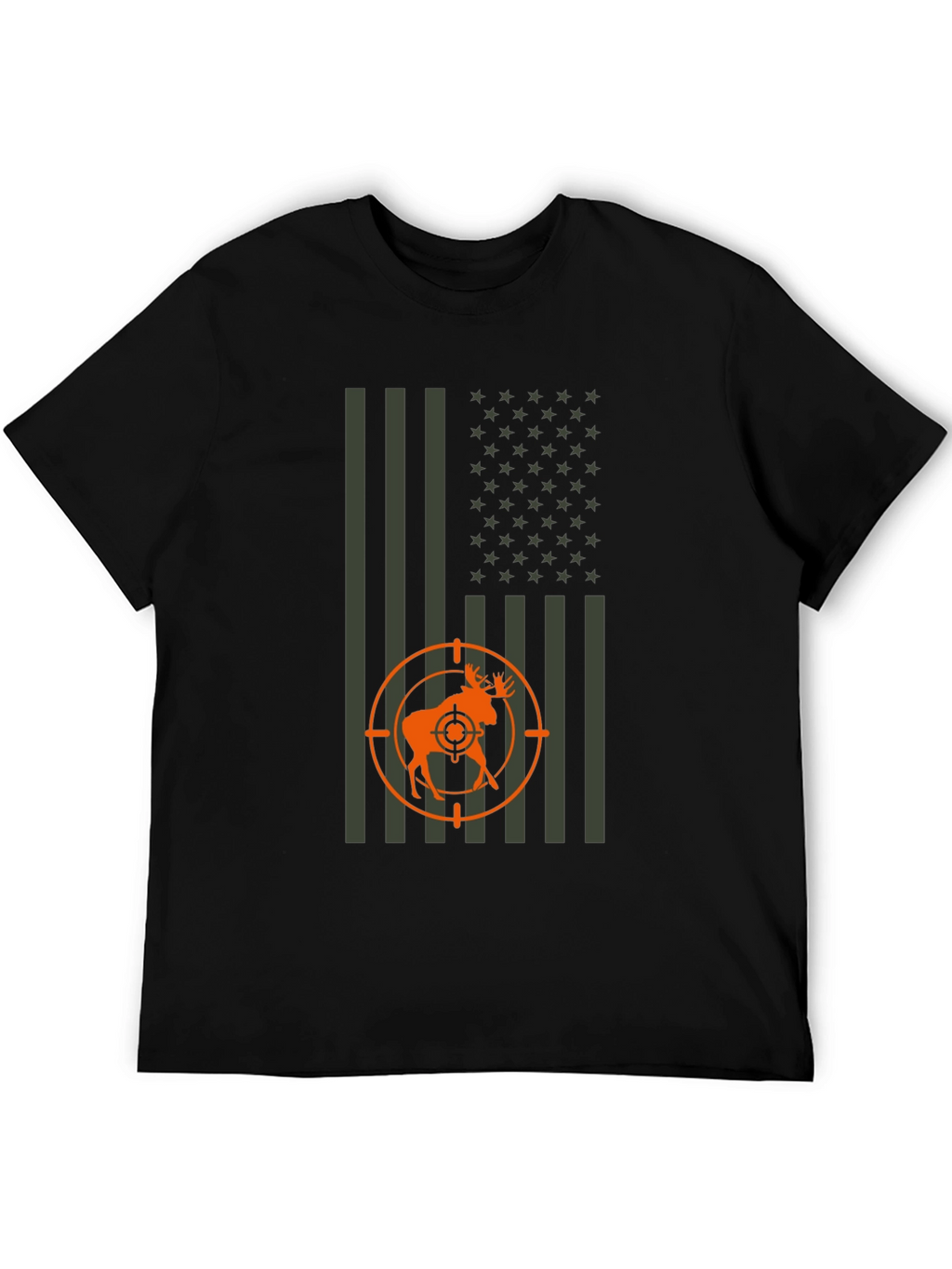 Hunting Moose Flag Graphic Tee