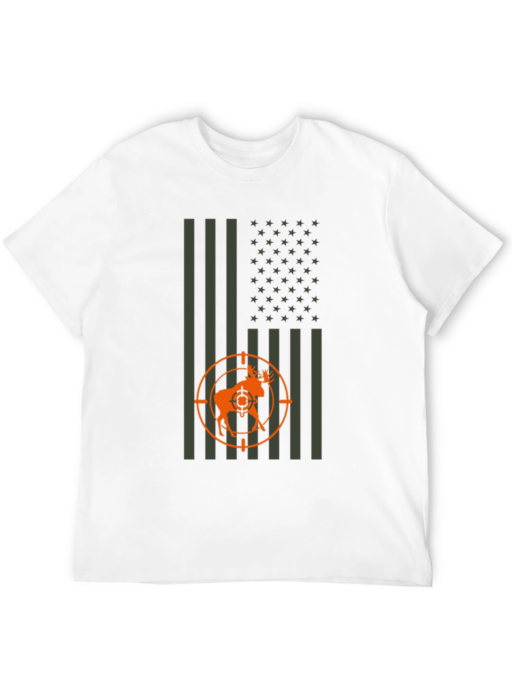 Hunting Moose Flag Graphic Tee