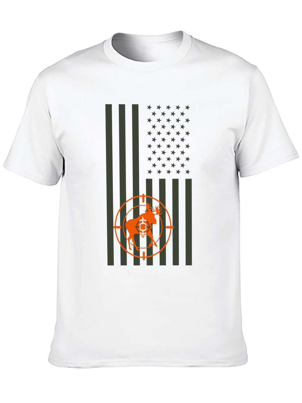 Hunting Moose Flag Graphic Tee