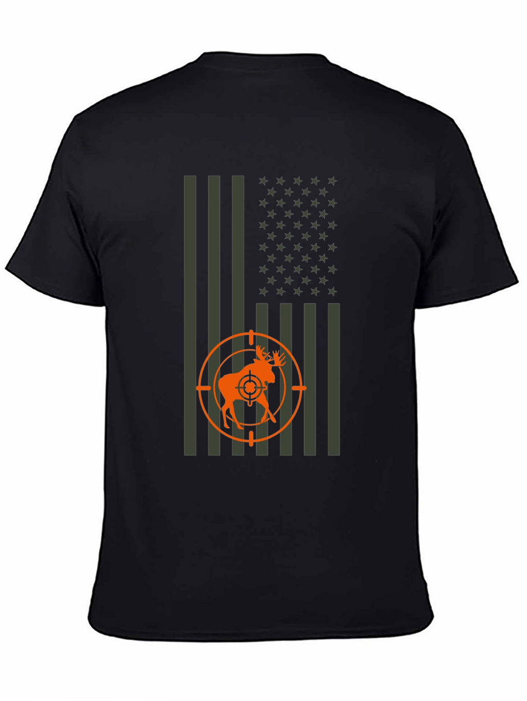 Hunting Moose Flag Graphic Tee