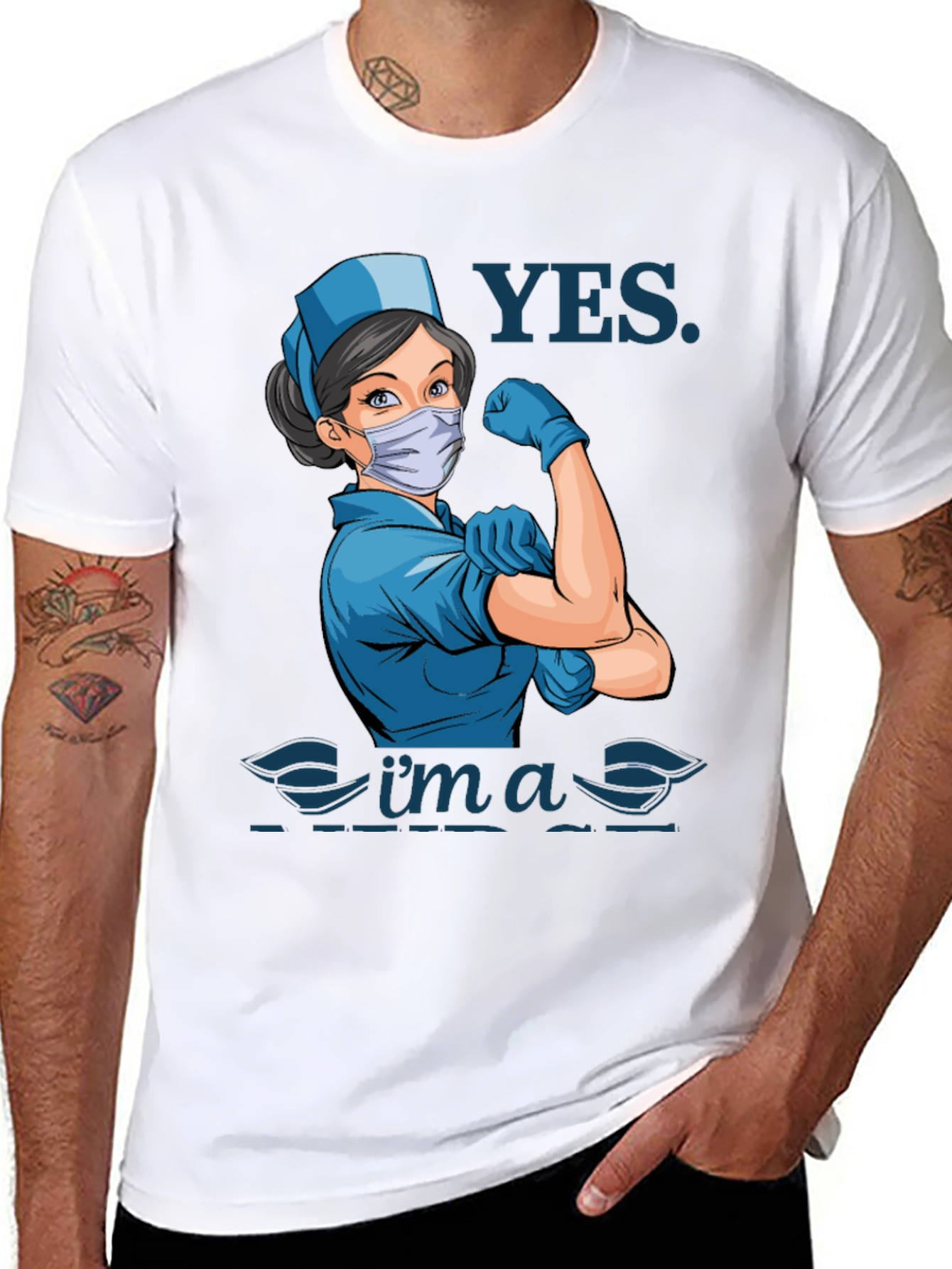 Yes Im a Nurse T-Shirt - Strong Woman Design