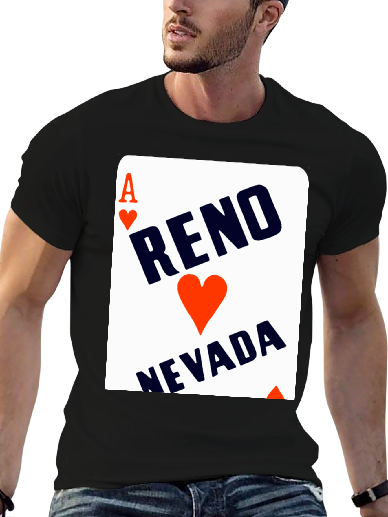 Reno Nevada Ace of Hearts Graphic Tee