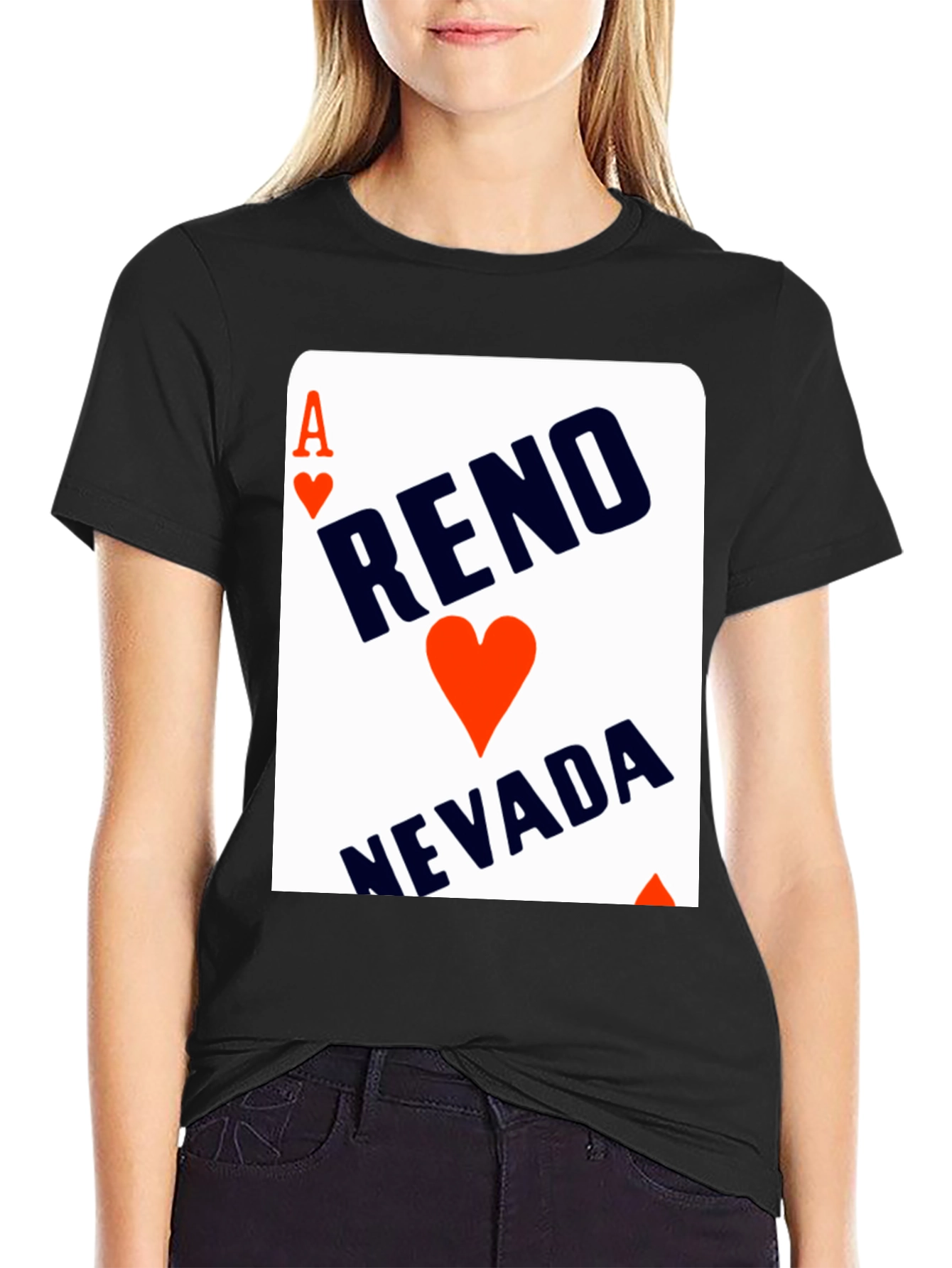 Reno Nevada Ace of Hearts Graphic Tee