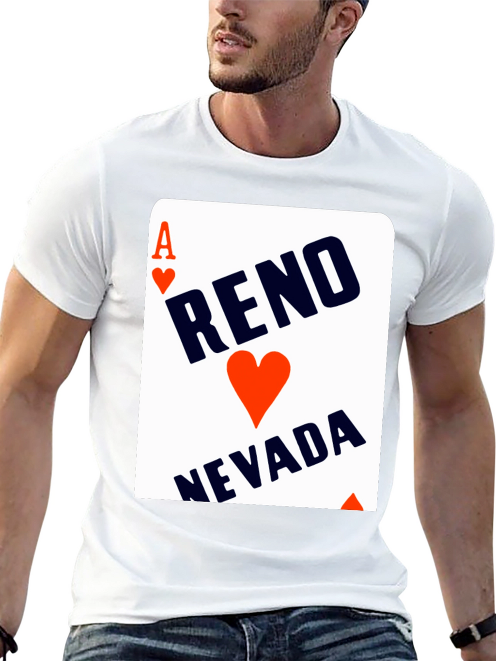 Reno Nevada Ace of Hearts Graphic Tee