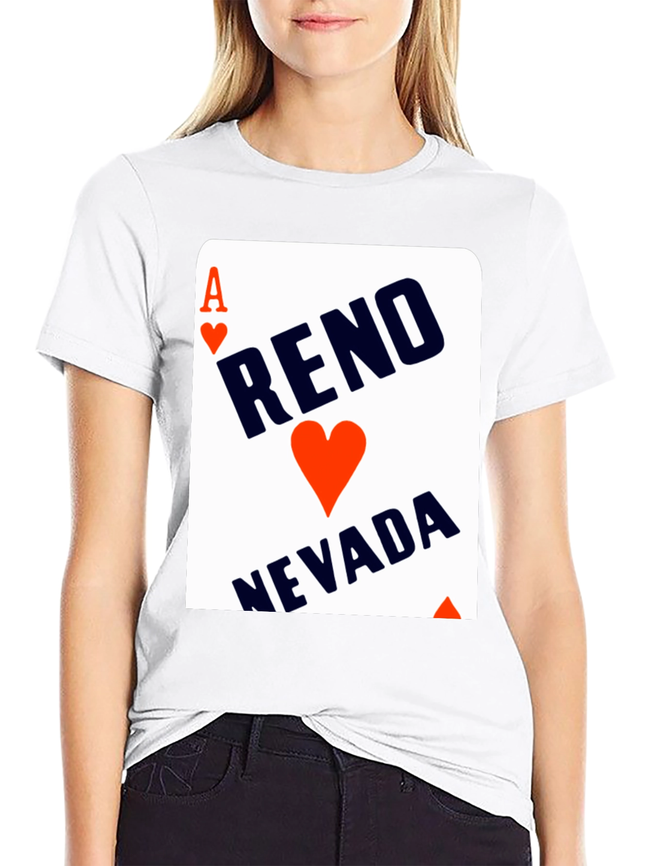 Reno Nevada Ace of Hearts Graphic Tee