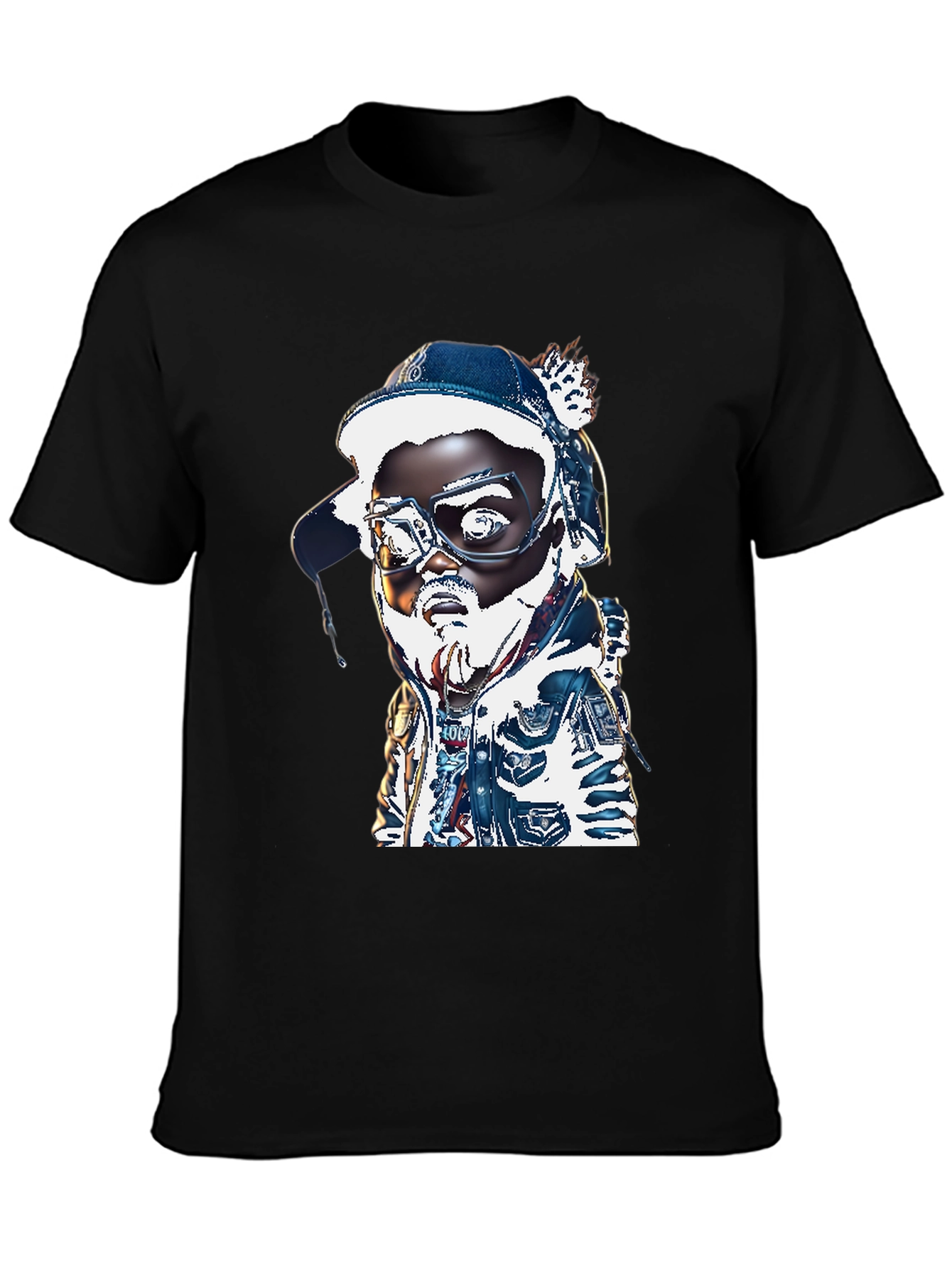 Cartoon Character T-Shirt - Black