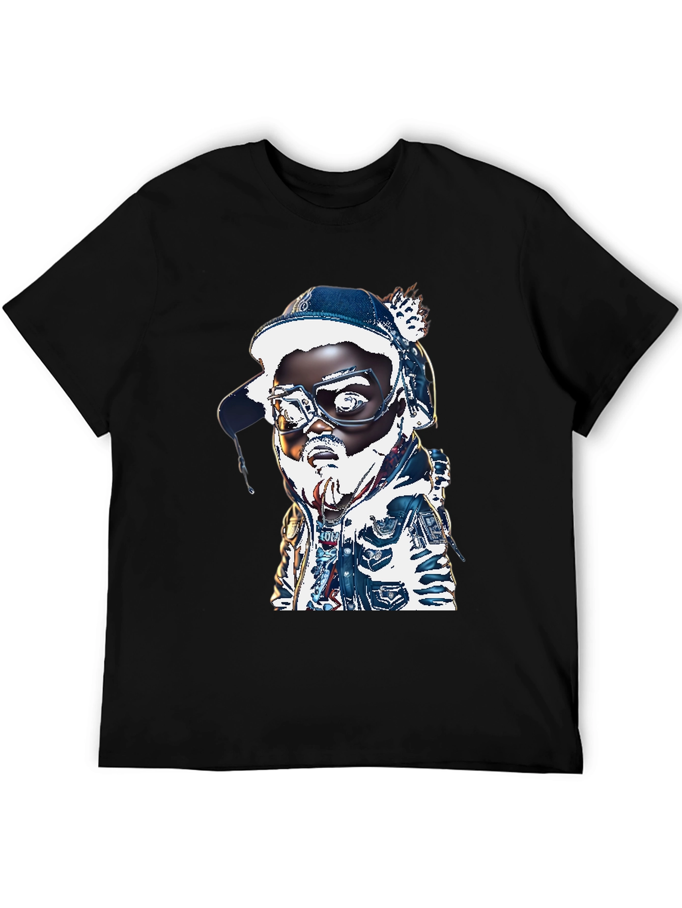 Cartoon Character T-Shirt - Black