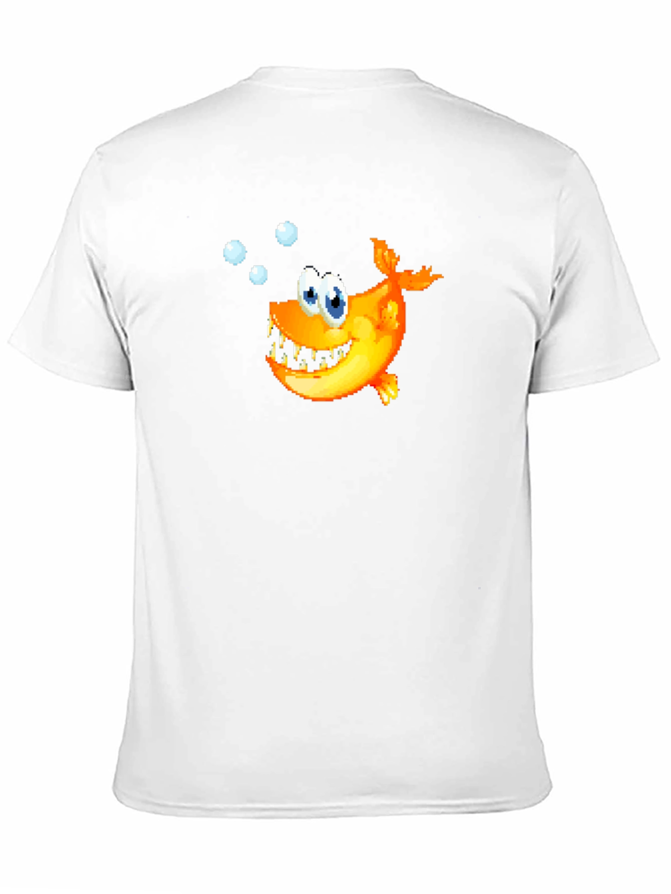 Cartoon Fish Graphic Black T-Shirt