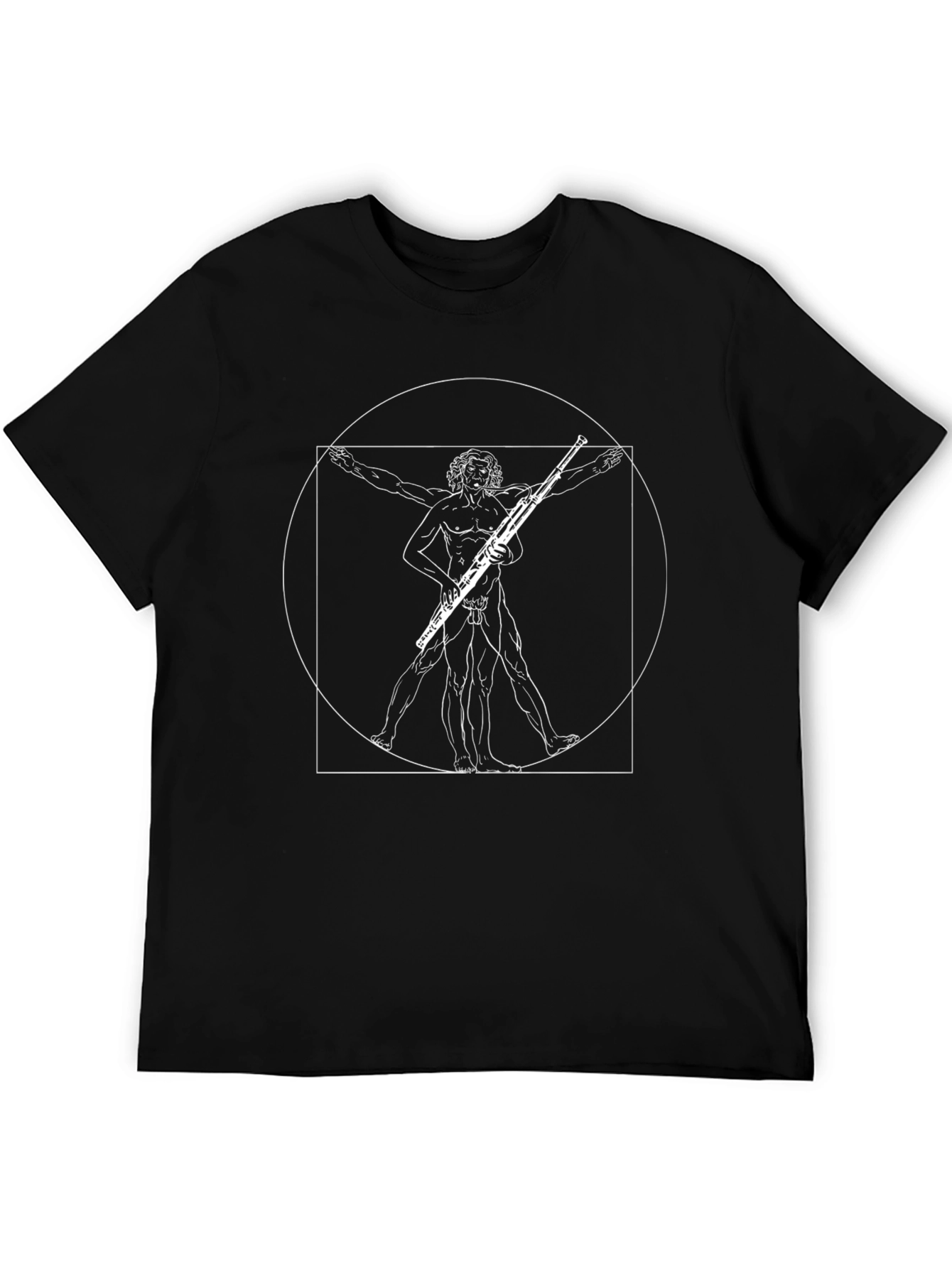 Vitruvian Bassoonist T-Shirt - Black