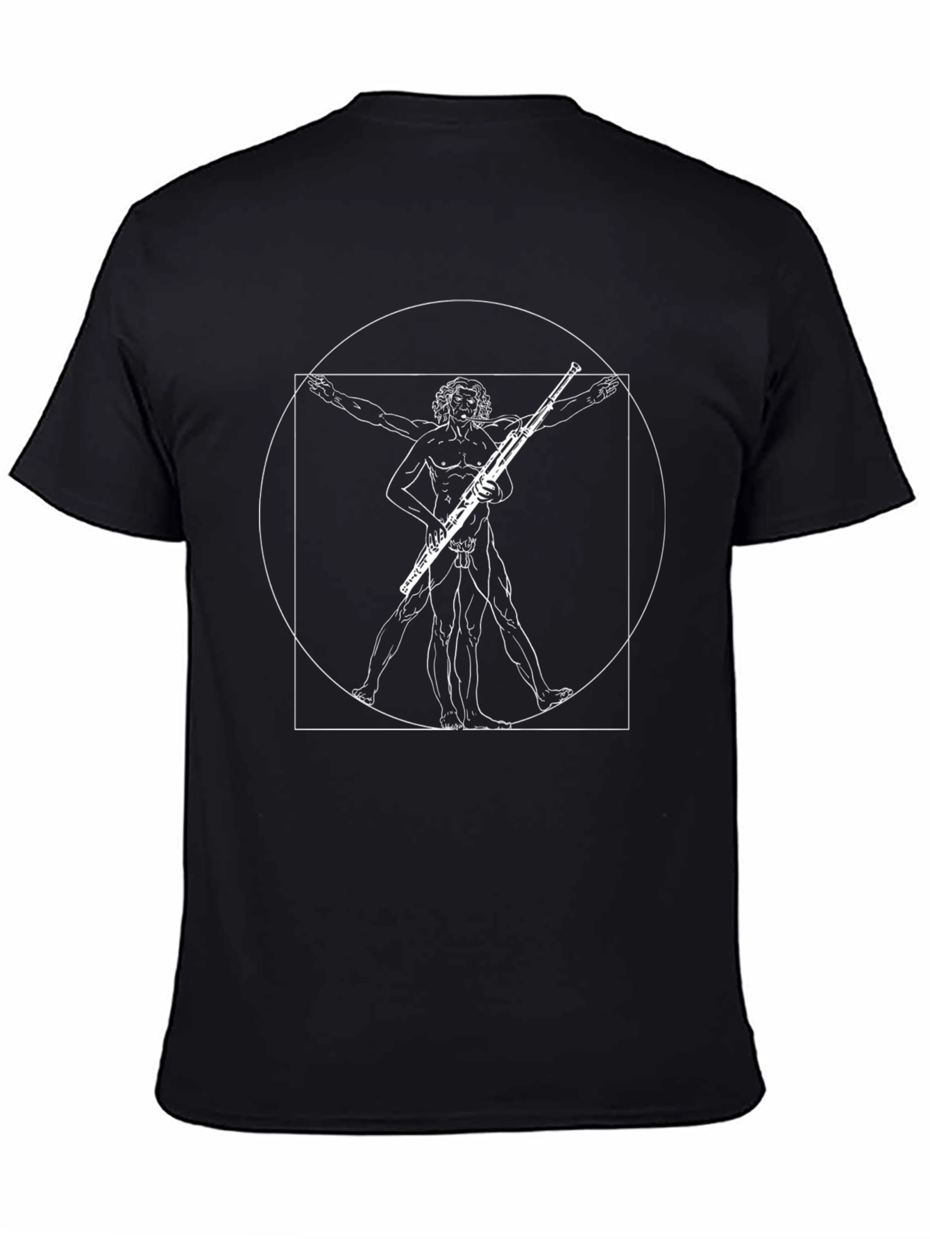 Vitruvian Bassoonist T-Shirt - Black