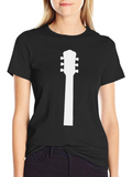 Guitar Headstock T-Shirt - Musicians Black Tee