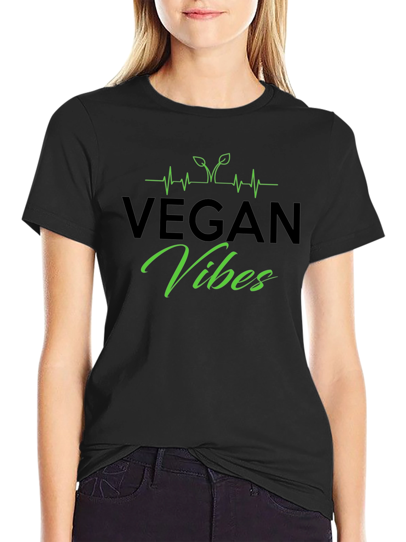 Vegan Vibes Black T-Shirt