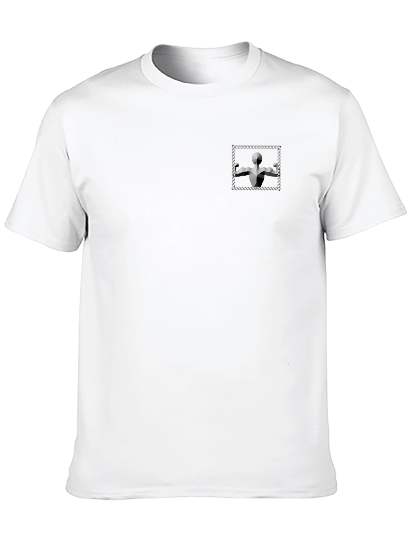 Modern Black T-Shirt with Geometric Graphic