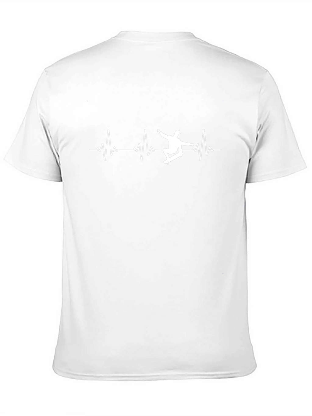 Skateboarding Heartbeat T-Shirt - Black