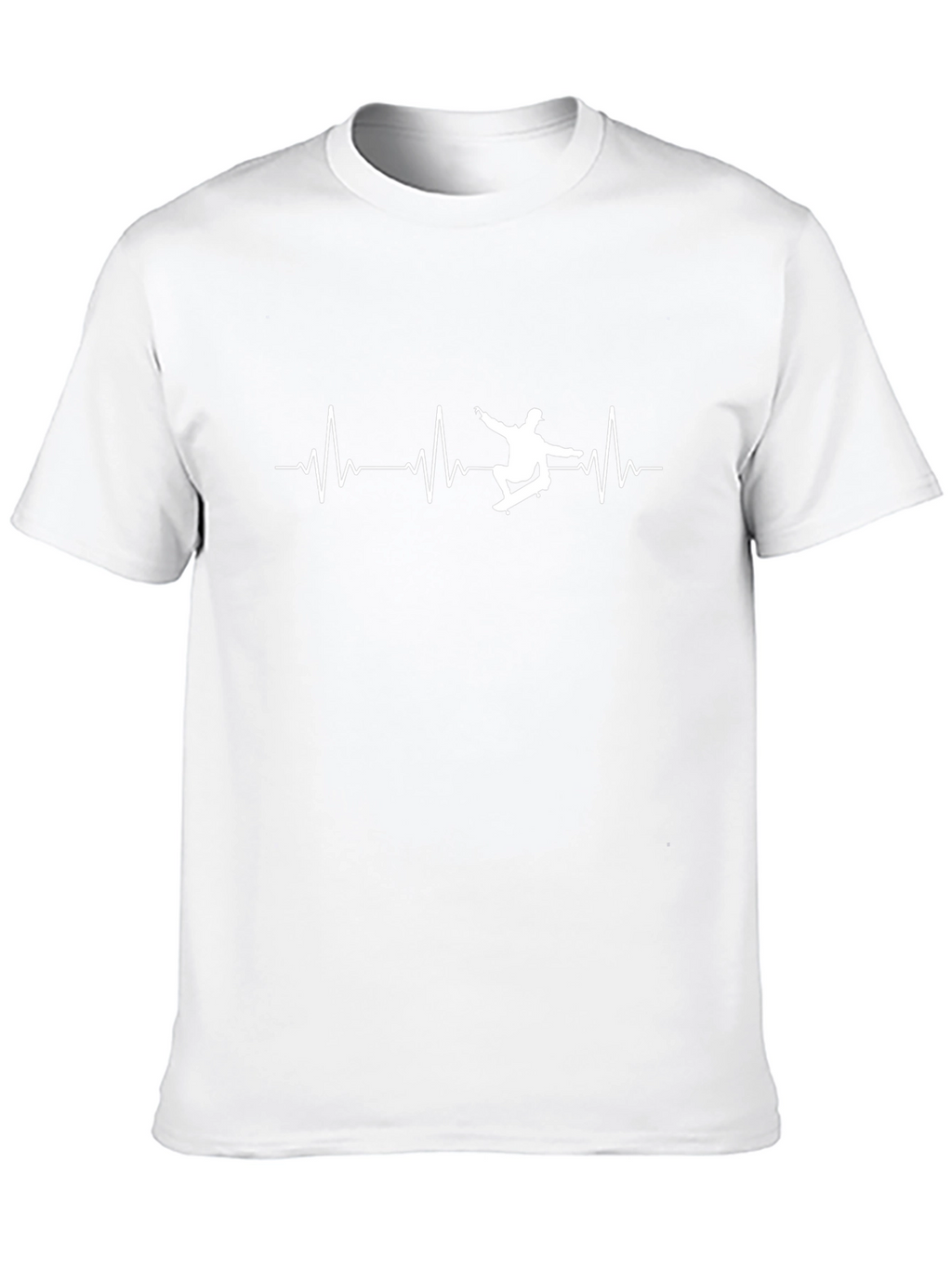 Skateboarding Heartbeat T-Shirt - Black