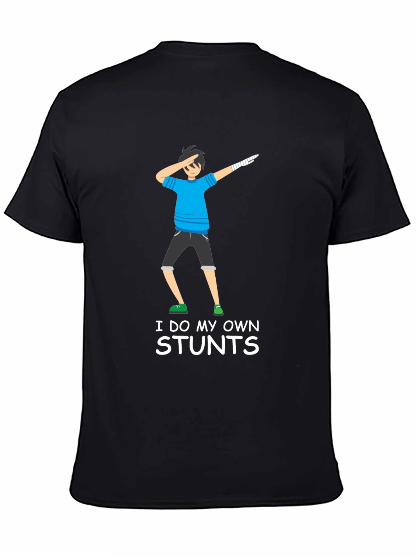 I Do My Own Stunts Graphic Tee - Black T-Shirt