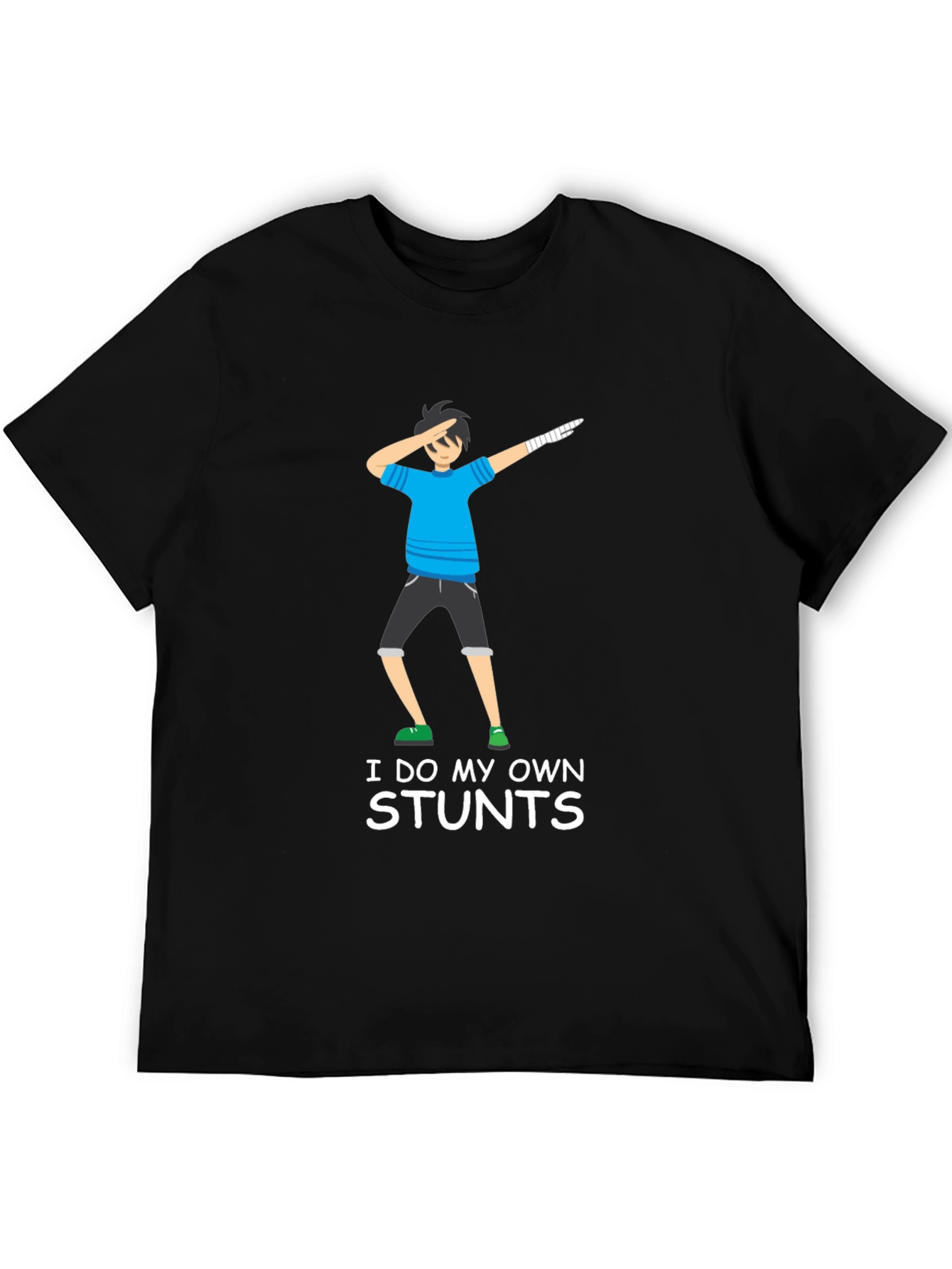 I Do My Own Stunts Graphic Tee - Black T-Shirt