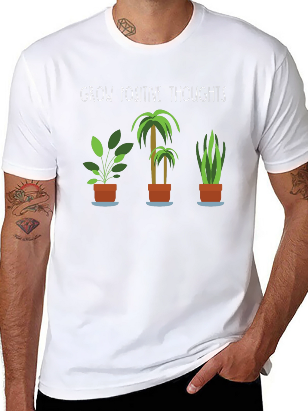 Grow Positive Thoughts Graphic T-Shirt