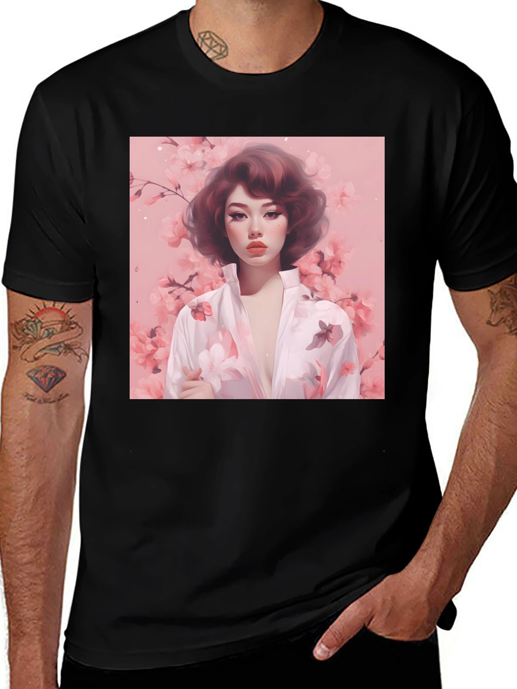 Floral Portrait Graphic Tee