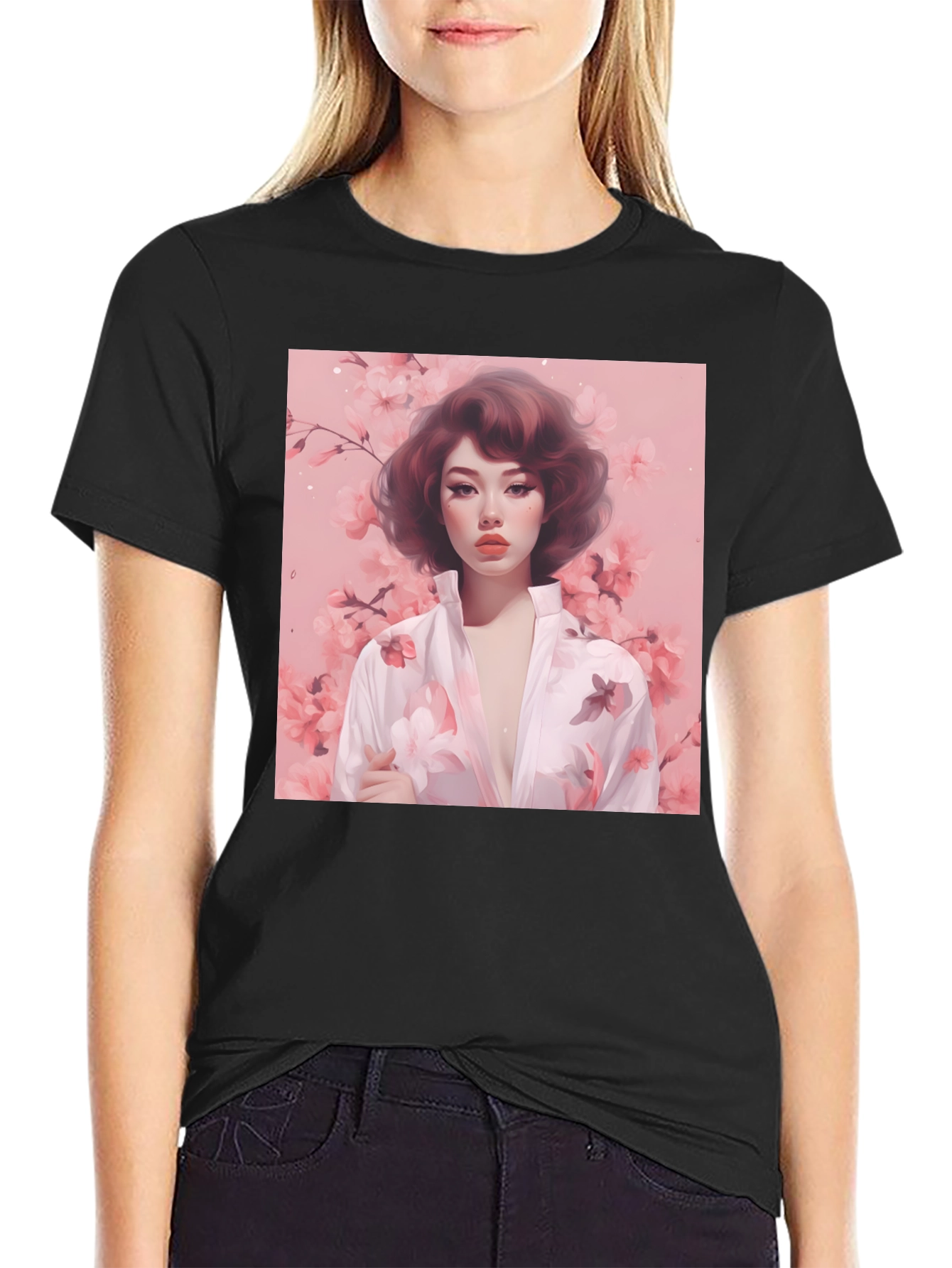 Floral Portrait Graphic Tee
