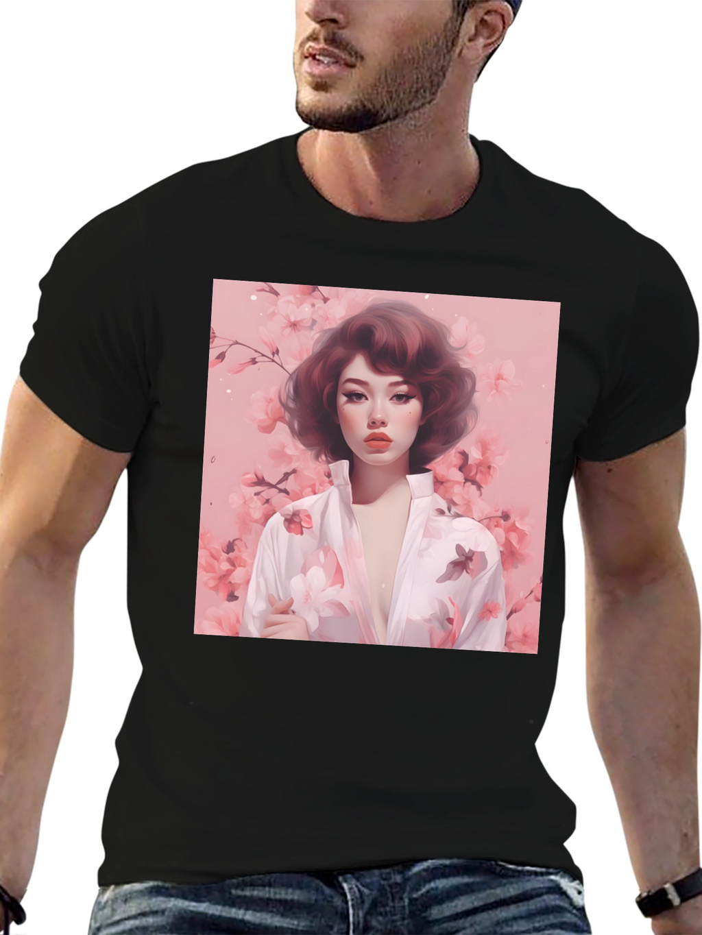 Floral Portrait Graphic Tee