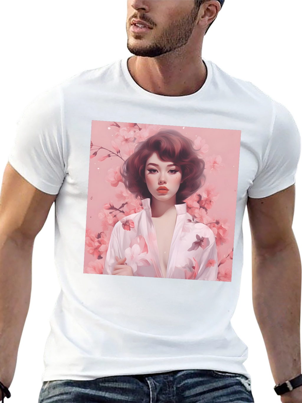 Floral Portrait Graphic Tee