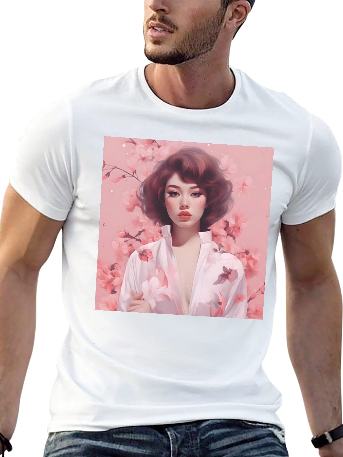 Floral Portrait Graphic Tee