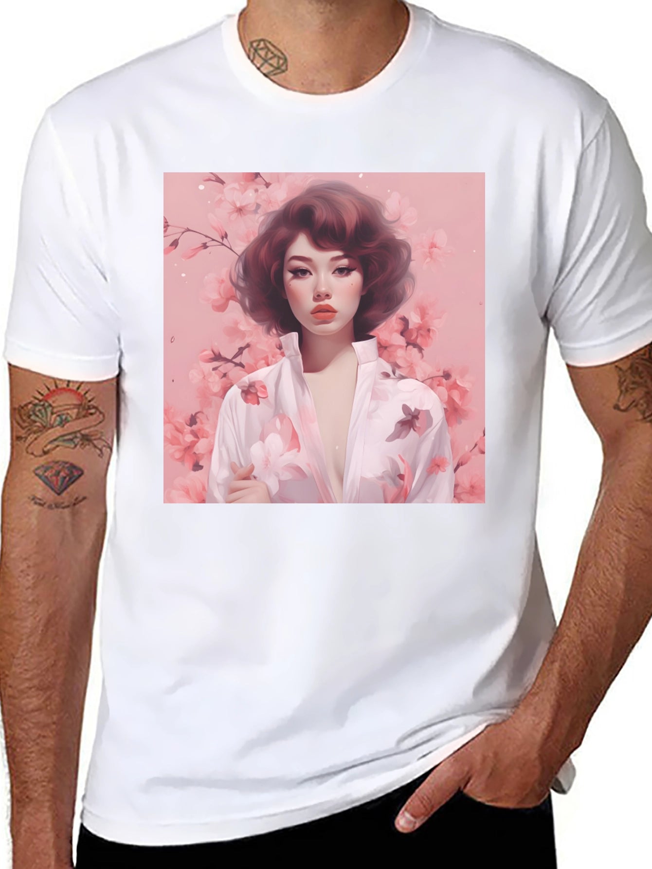Floral Portrait Graphic Tee