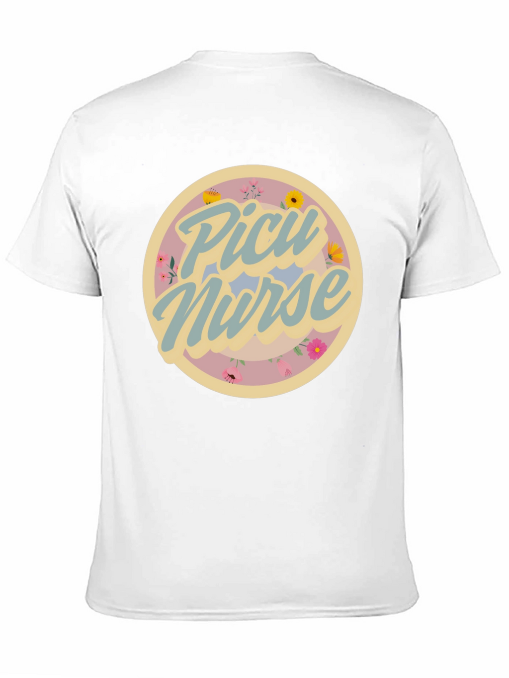 PICU Nurse Floral Graphic T-Shirt