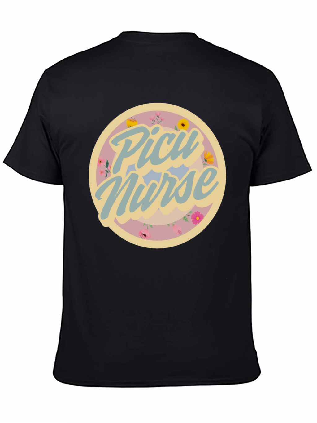 PICU Nurse Floral Graphic T-Shirt