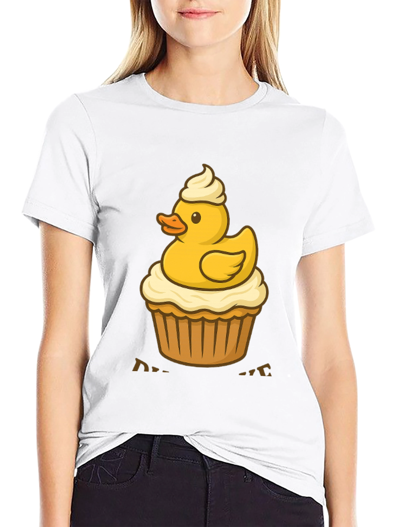 Duck Cupcake T-Shirt: Cute & Delicious Style