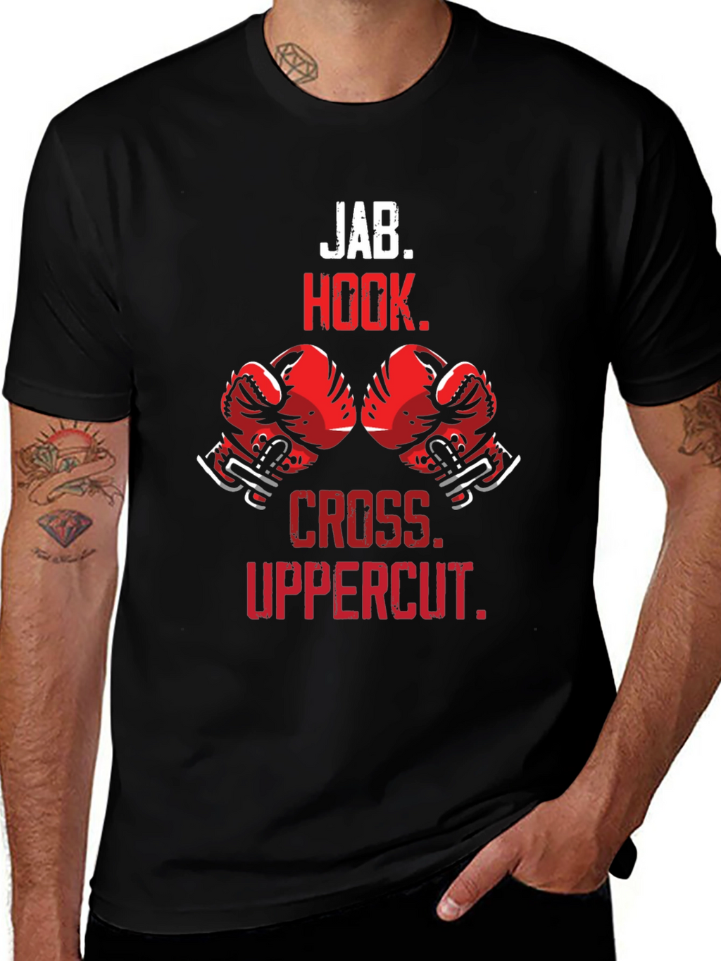 Boxing Moves T-Shirt | Jab Hook Cross Uppercut